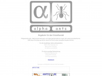 alpha-ants.com Webseite Vorschau