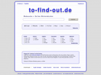 to-find-out.de Webseite Vorschau