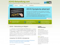 adhs-behandlung.com Webseite Vorschau