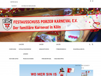 porzer-karneval.de Webseite Vorschau