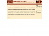 nanometrologie.cz Webseite Vorschau