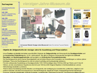 vierziger-jahre-museum.de Webseite Vorschau