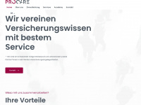 procare.ch Webseite Vorschau