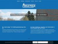 aratox.eu Webseite Vorschau
