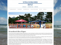 strandkorb-binz.de Webseite Vorschau
