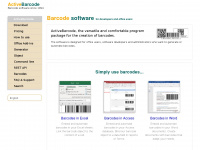 activebarcode.com Webseite Vorschau