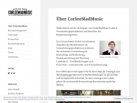 corleemadmusic.de Webseite Vorschau
