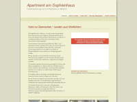 apartment-sophienhaus.de Webseite Vorschau