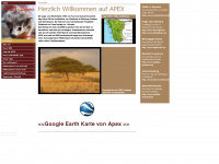 apex-safaris.eu Webseite Vorschau