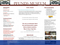 pfunds-museum.de Webseite Vorschau
