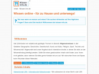 wissen-info.de Webseite Vorschau