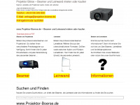projektor-boerse.de Webseite Vorschau