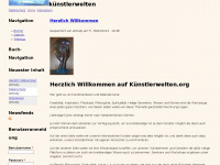 kuenstlerwelten.org Webseite Vorschau