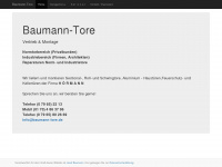 baumann-tore.de Webseite Vorschau