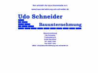 bauunternehmung-udo-schneider.de Webseite Vorschau