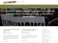 climate-justice-now.org Webseite Vorschau