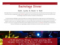 backstage-dinner.com Webseite Vorschau
