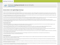 backup-services.de Webseite Vorschau