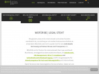 be-legal.de Webseite Vorschau