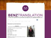benz-translation.com Webseite Vorschau
