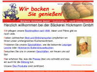 baeckereihickmann.de Webseite Vorschau