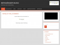 bergsaenger-music.de Webseite Vorschau