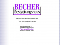 becher-bestattungshaus.de Webseite Vorschau