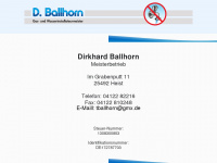 ballhorn-heizung.de Webseite Vorschau
