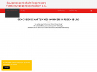 baugenossenschaft-regensburg.de Webseite Vorschau