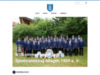 spielmannszug-allagen.de Webseite Vorschau