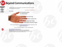 beyond-communications.com Webseite Vorschau