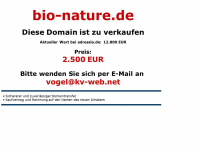 bio-nature.de Webseite Vorschau