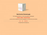 berlinische-dramaturgie.org Webseite Vorschau