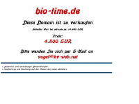 bio-time.de Webseite Vorschau