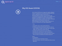 my-o2-award-2006.de Webseite Vorschau