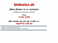 biobasics.de Webseite Vorschau