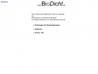 biodicht.de Webseite Vorschau