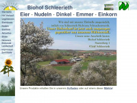 biohof-schleerieth.de Webseite Vorschau