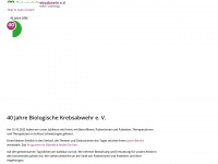 biokrebs-kongress.de Webseite Vorschau