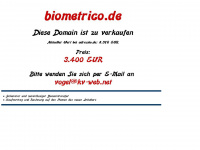 biometrico.de Webseite Vorschau