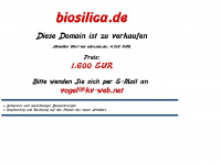biosilica.de Webseite Vorschau