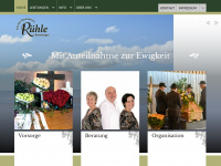 bestattungen-ruehle.de Webseite Vorschau