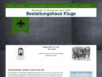 bestattungsinstitut-kluge.de Webseite Vorschau