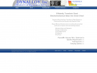 dynalloy.com Webseite Vorschau