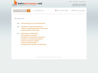 bahnadressen.net Webseite Vorschau