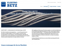 betz-elektro.de Webseite Vorschau