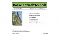 boeske-umwelttechnik.de Webseite Vorschau