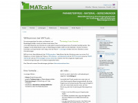 matcalc.de Webseite Vorschau
