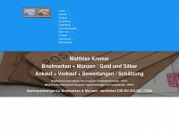 briefmarken-kremer.de Webseite Vorschau