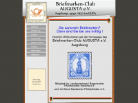 briefmarkenclubaugusta.de Webseite Vorschau